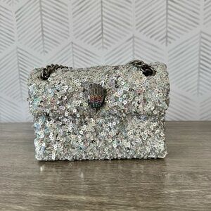 Kurt Geiger London Mini Kensington Bag with Silver Sequins